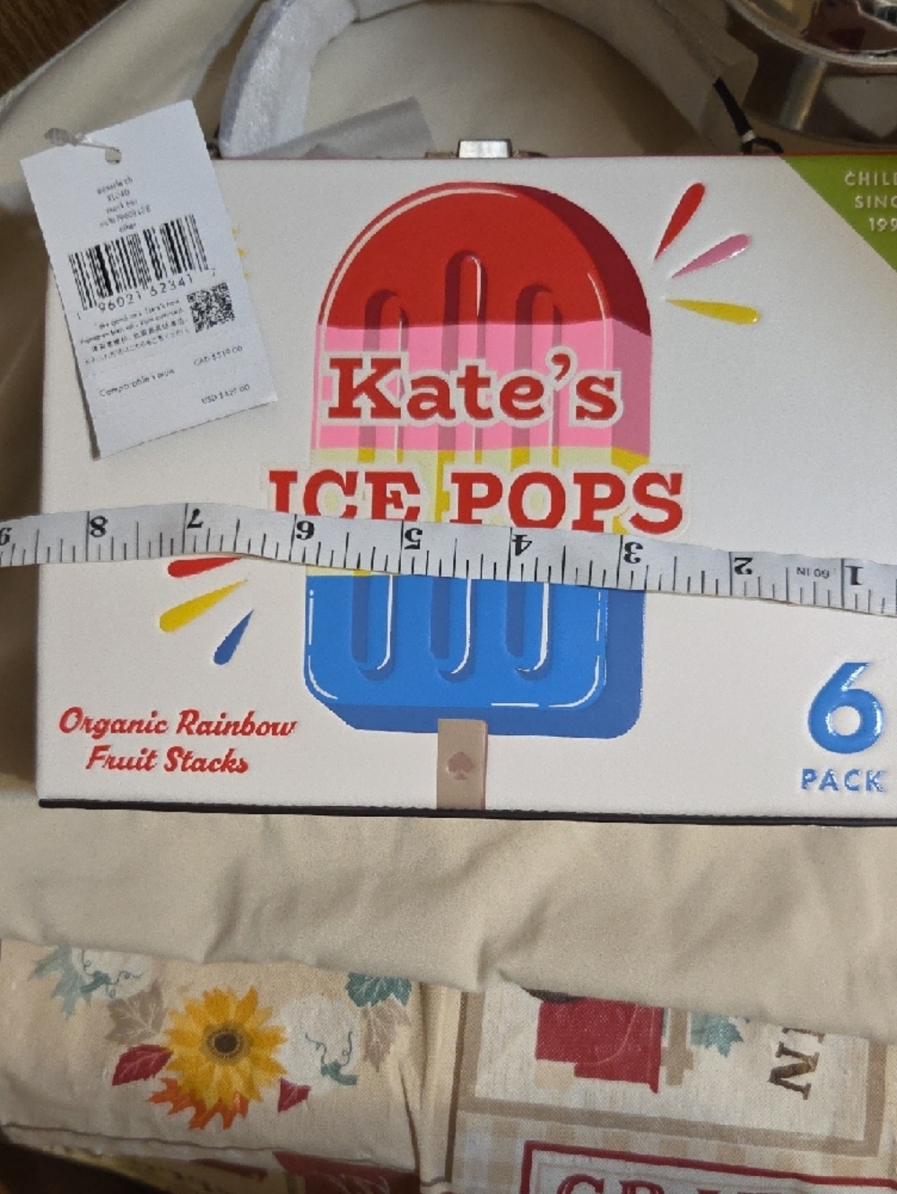 Kate Spade Cream Novelty Popsicle Box Bag with Red and Blue Accents NWT - Picture 7 of 15